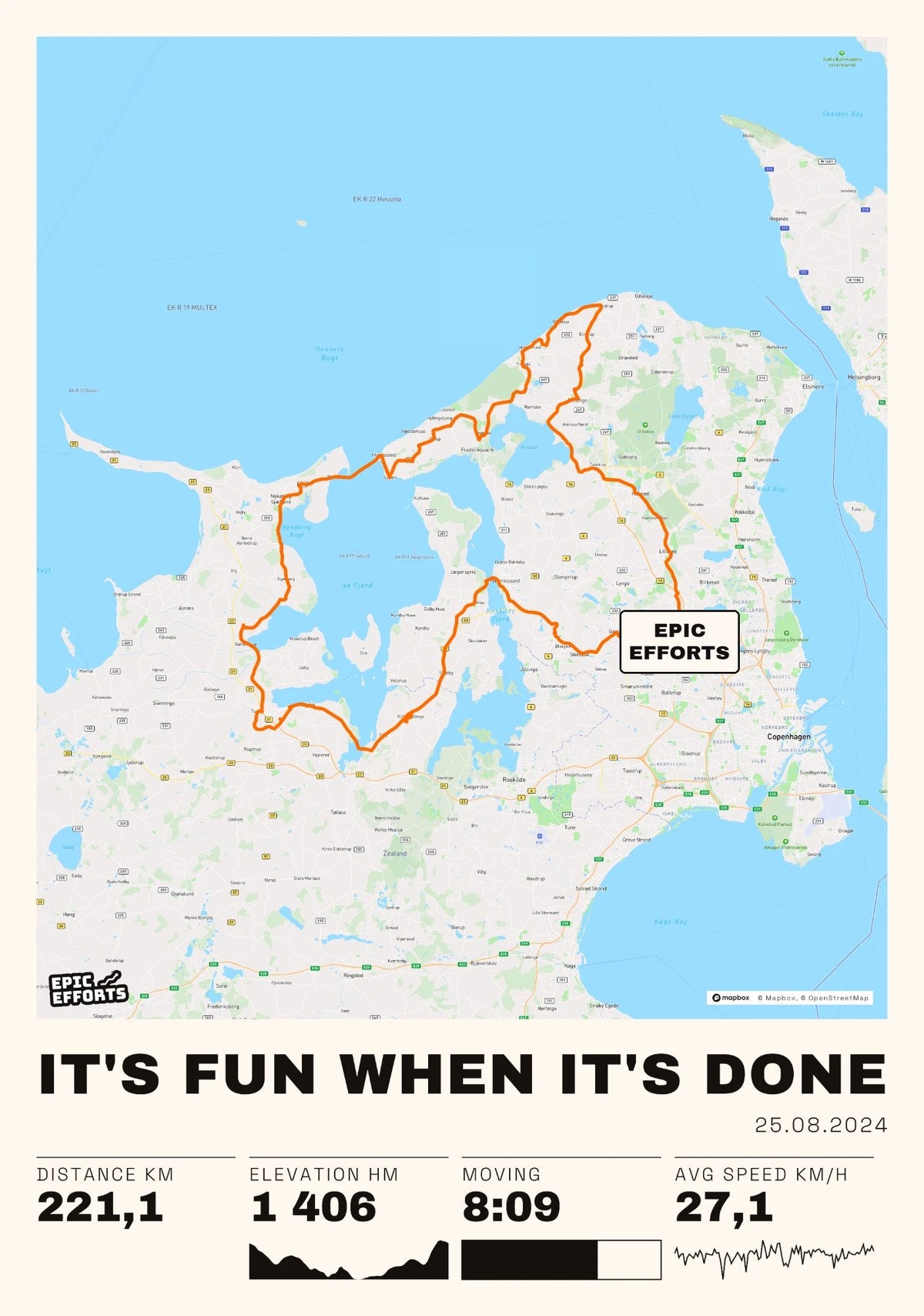 It's fun when it's done — 221.1 km, 1 406 m, 8:09